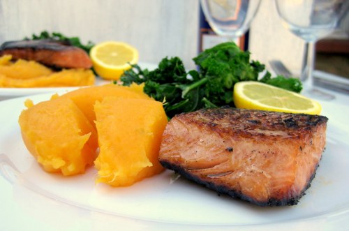 Salmon. It's nutritious and delicious!